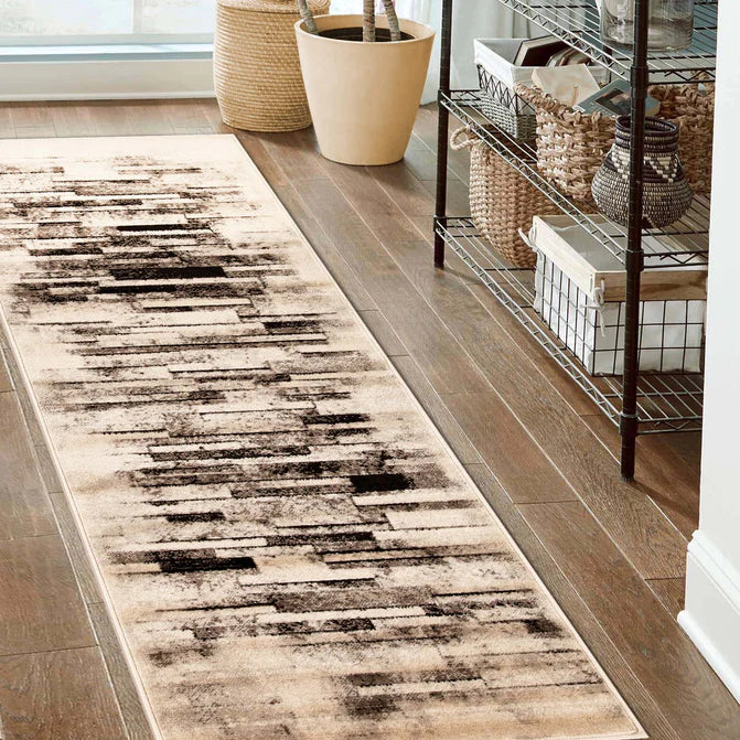 Modern Abstract Graphic Design Indoor Area Rug & Runner - Non-Slip Soft Living Room Carpet for Home Decor, Bedroom, Office - Perfect for Contemporary Spaces