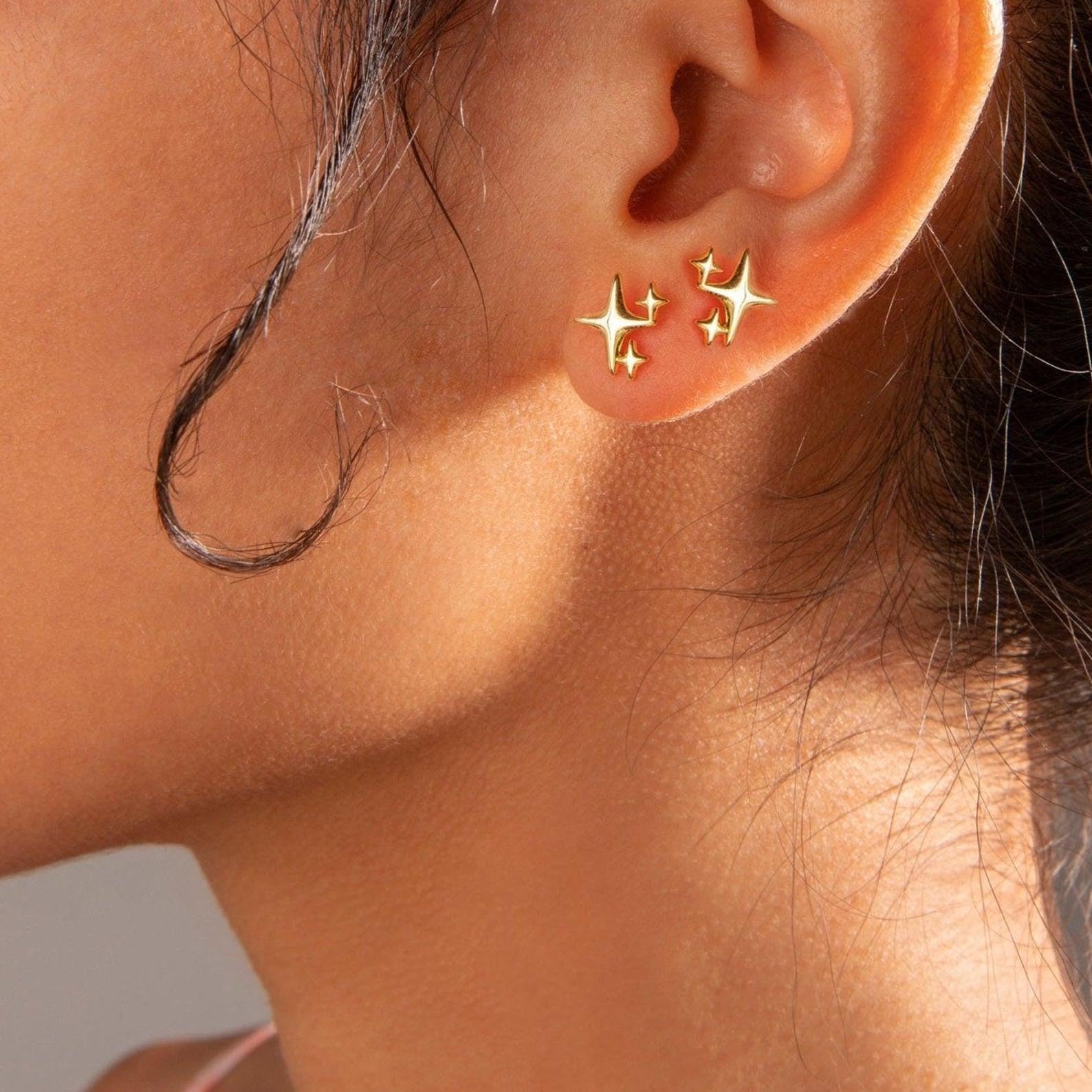 14K Gold Plated Star Stud Earrings for Women - Hypoallergenic Dainty Minimalist Jewelry - Perfect Gift for Her, Birthday, Anniversary & Everyday Wear