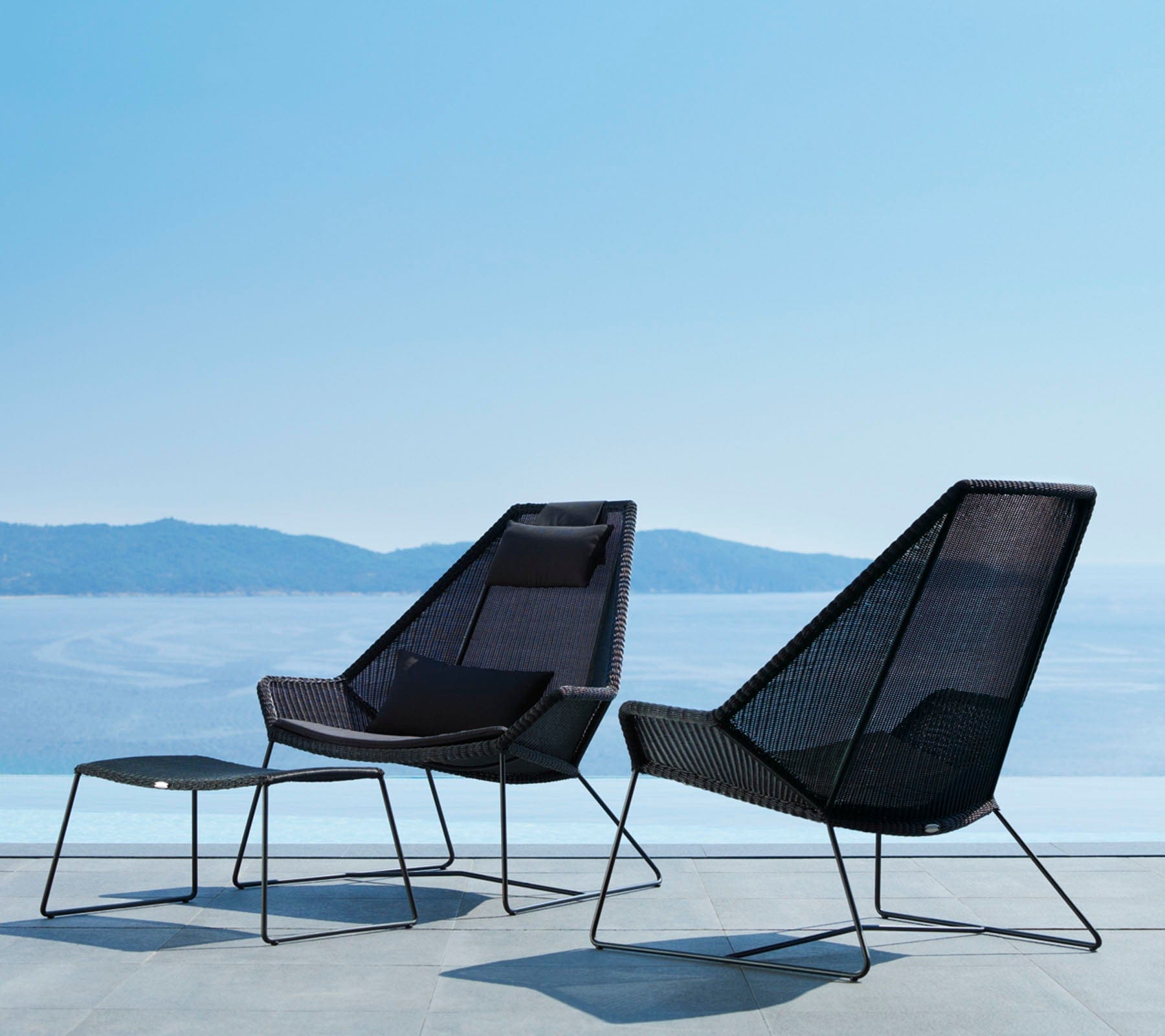 Breeze Highback Outdoor Chair - Comfortable Patio Lounge Chair for Backyard, Poolside, and Garden Relaxation