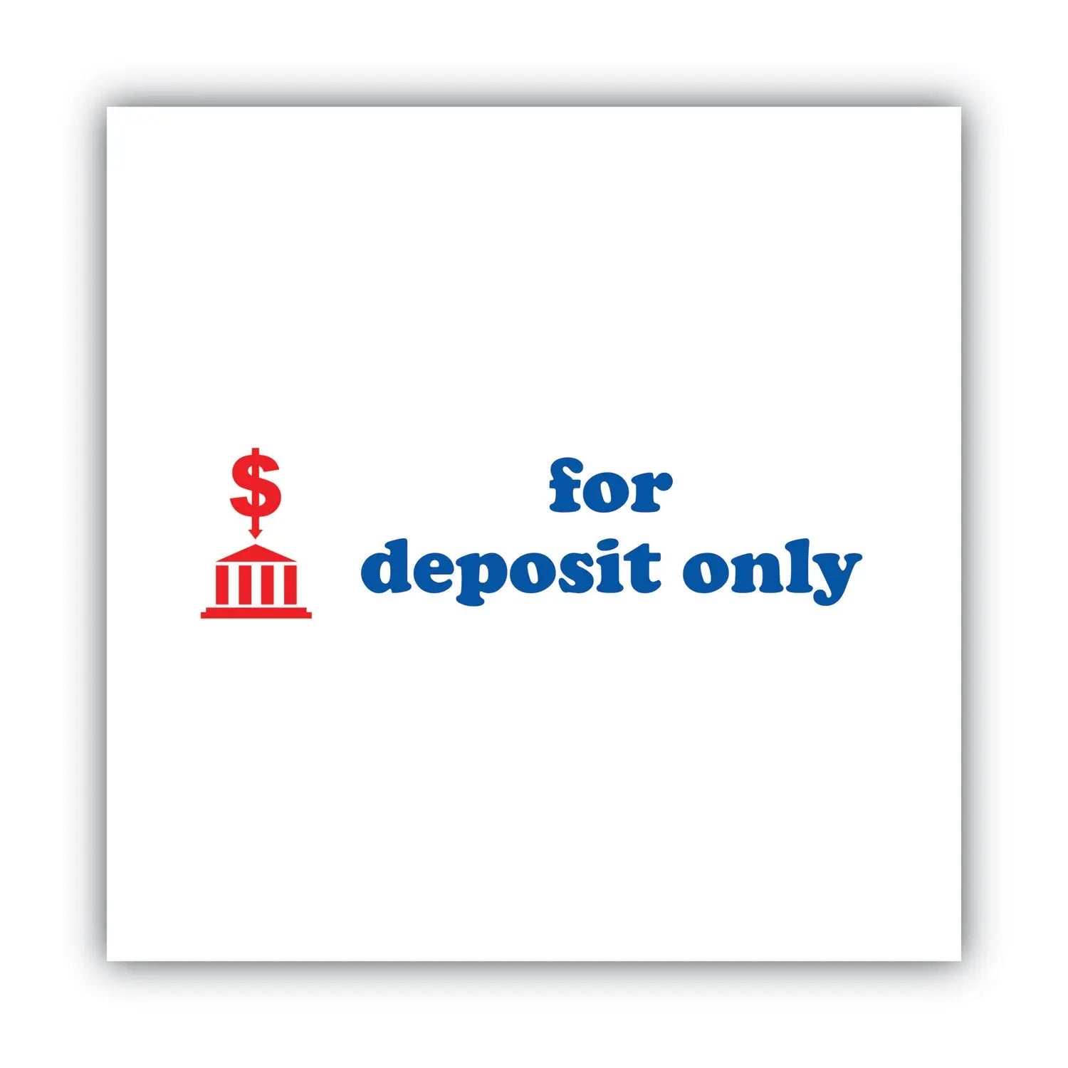 ACCUSTAMP2® Pre-Inked Shutter Stamp - Red & Blue Ink - FOR DEPOSIT ONLY - 1.63