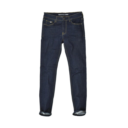 Men's DC Work Skinny Jeans in Basic Rinse Blue - Slim Fit Denim Pants for Casual Wear & Office Style