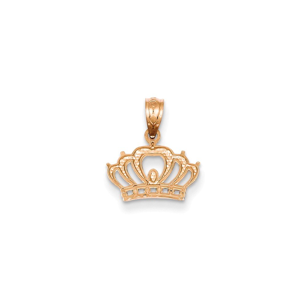 14K Rose Gold Crown Pendant Necklace - Elegant Jewelry for Women | Perfect for Gifts, Parties & Special Occasions