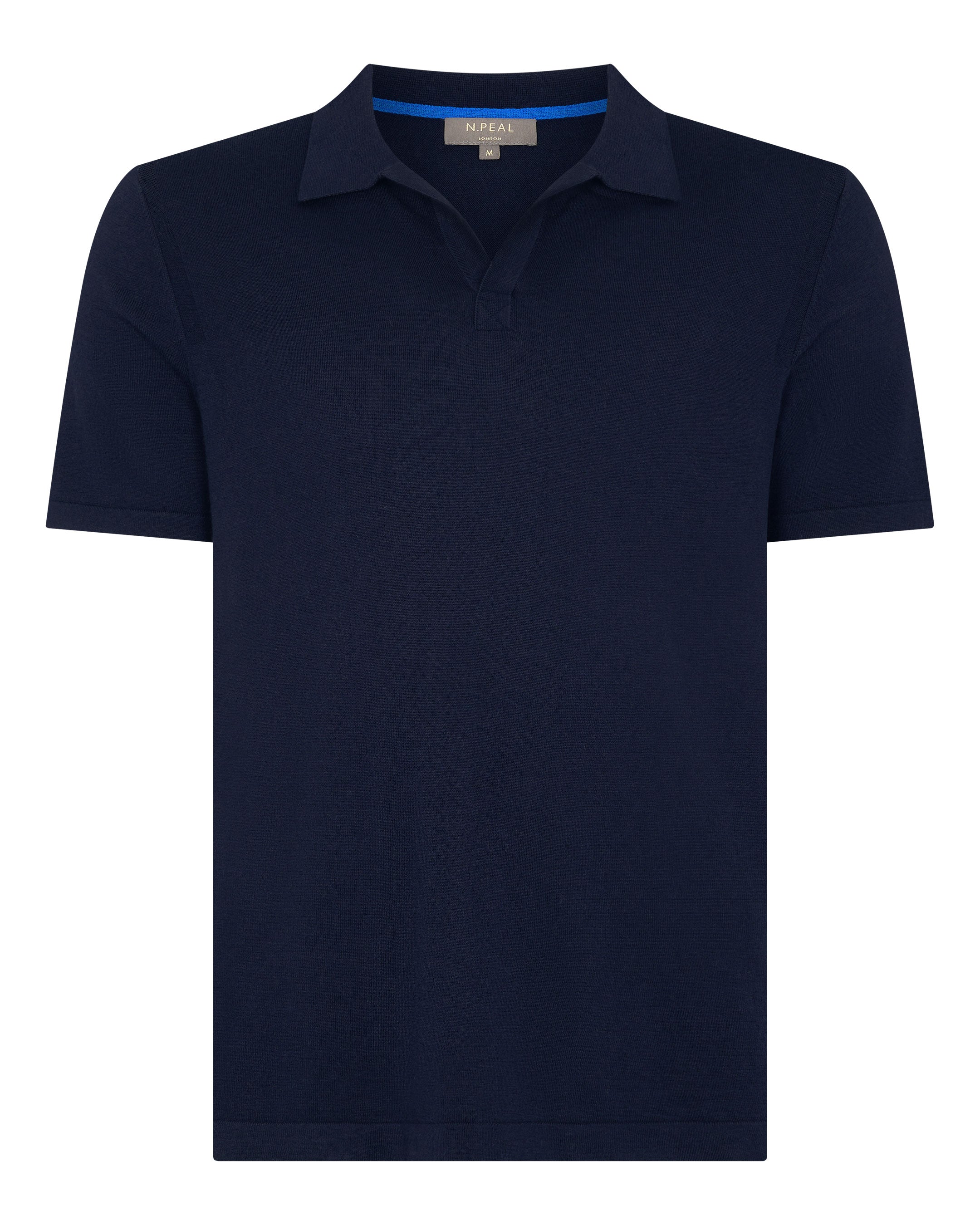 Premium Men's Polo Shirt - Soft Cotton Cashmere Blend - Navy Blue - Comfortable & Stylish for Casual Wear, Office & Outdoor Activities