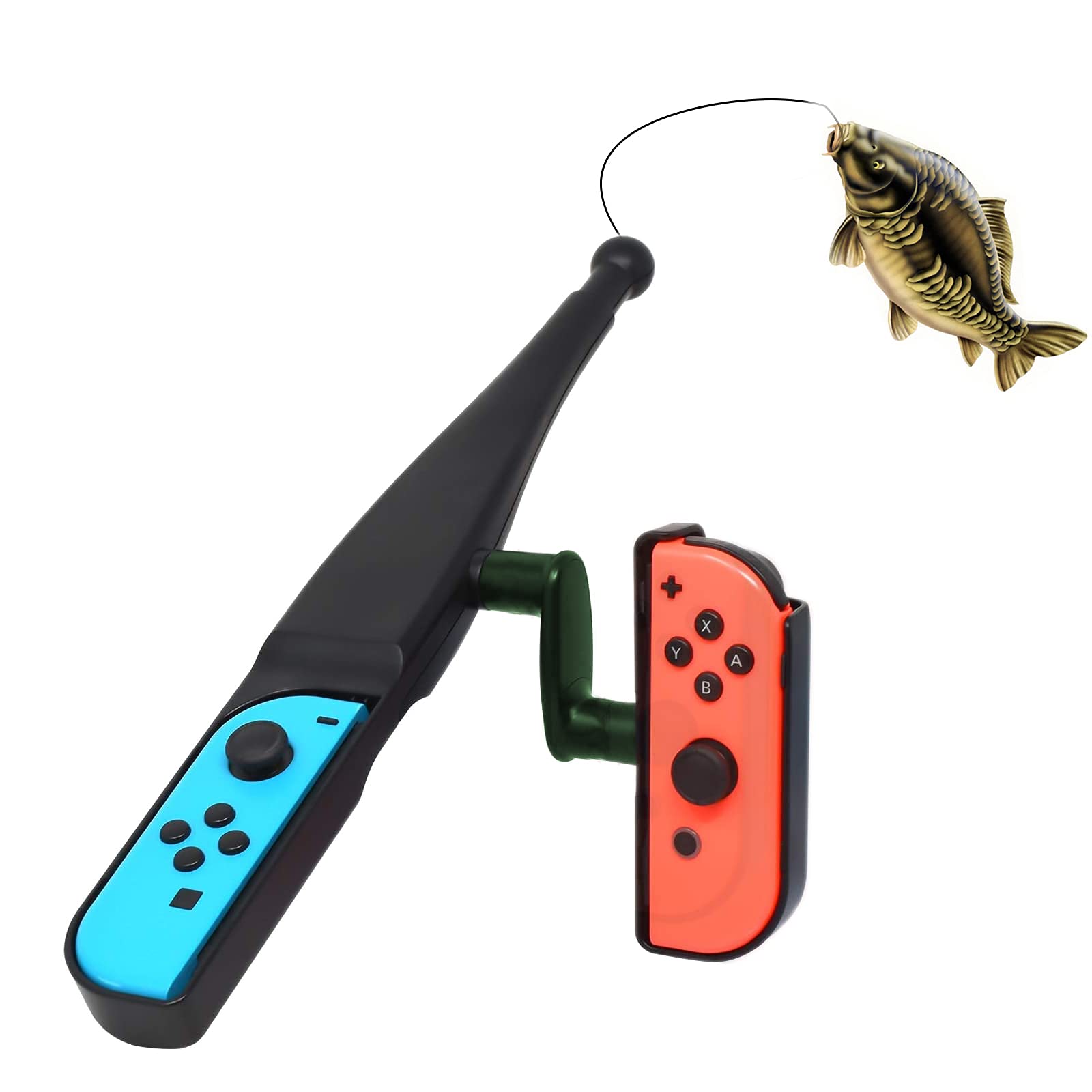LYCEBELL Fishing Rod for Nintendo Switch Joy-Con - Compatible with Switch Legendary Fishing & Fishing Star World Tour - Switch Accessories for Realistic Gaming Experience - Perfect for Home Entertainment and Family Fun