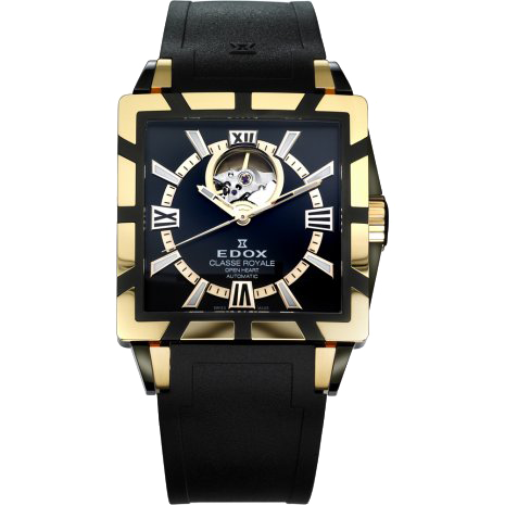 Edox Classe Royale Open Heart Automatic Watch 85007 357RN NIR - Luxury Swiss Timepiece for Men, Perfect for Business & Formal Occasions
