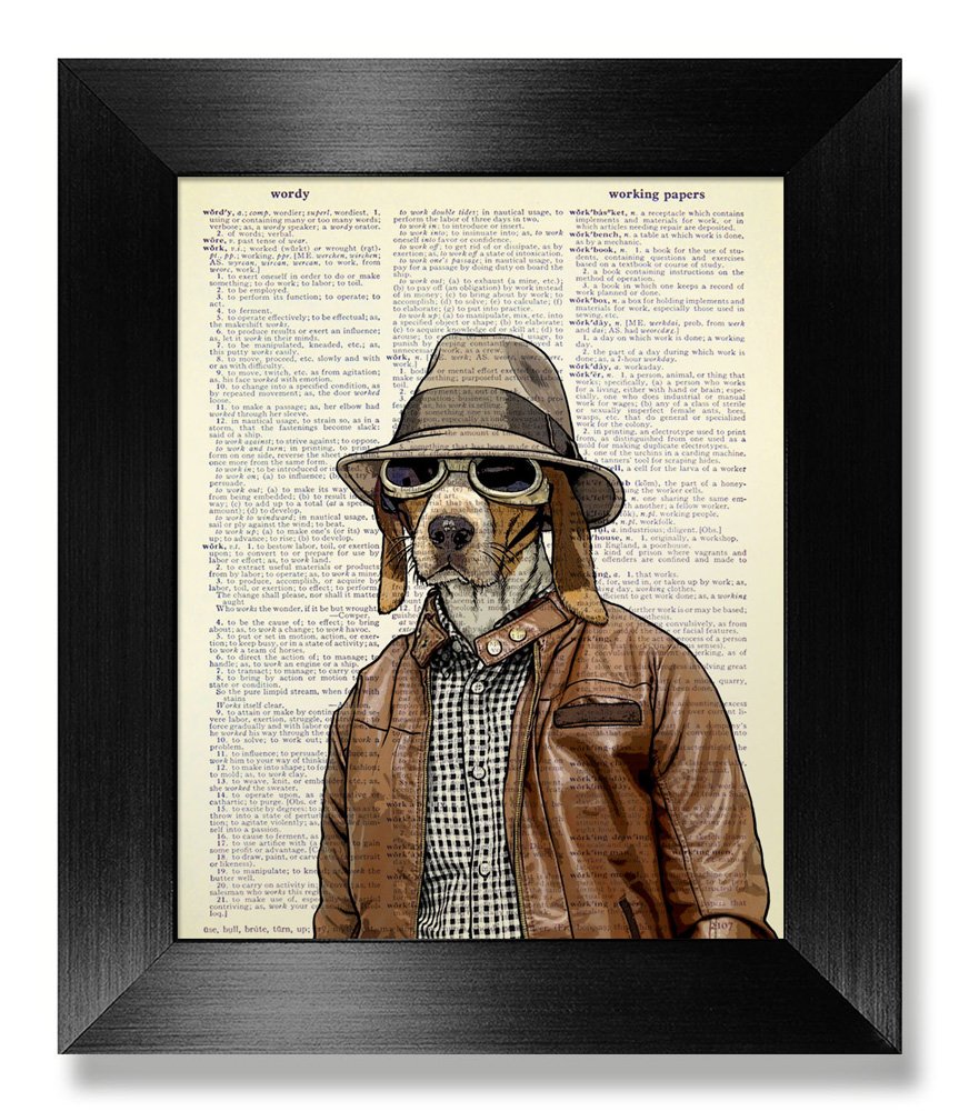 Steampunk Dog Art Print - Unique 8x10 Wall Decor for Dog Lovers, Funny Office Gift & Home Decor | Perfect for Living Room, Bedroom or Workspace