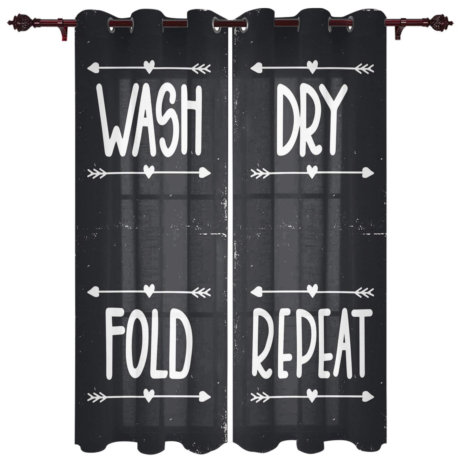 Blackout Curtains for Laundry Room - 2 Panels 40