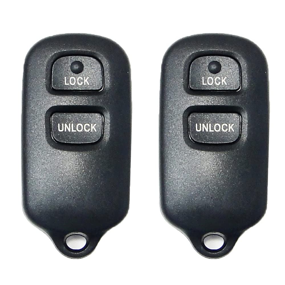 AKS 2-Pack Replacement Key Fob Remote for Toyota Echo - GQ43VT14T Compatible Keyless Entry Transmitter with Alarm (Perfect for Spare Keys, Car Security & Easy Access)