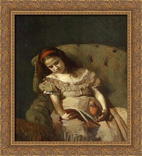 20x22 Gold Ornate Wood Framed Canvas Art - Ivan Nikolaevich Kramskoi Painting - Classic Home Decor for Living Room, Bedroom & Office