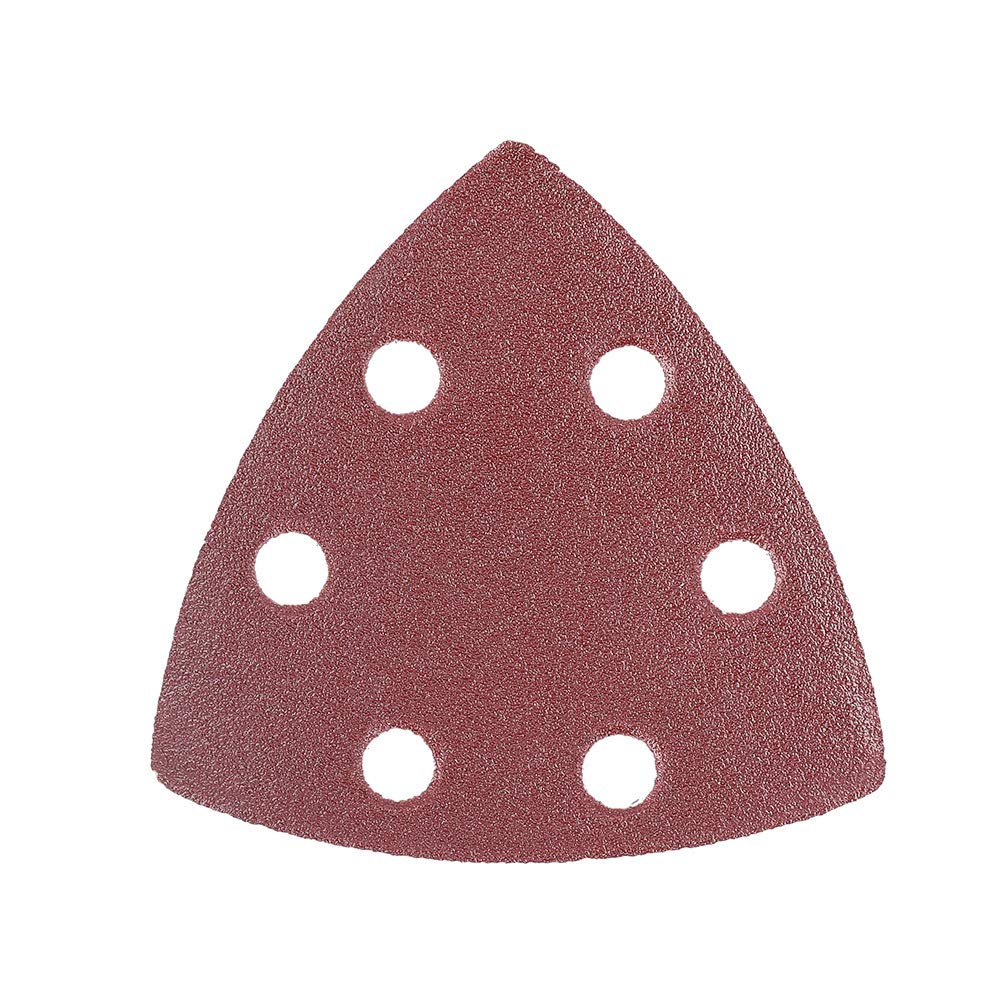 60Pcs 90mm Triangle Sanding Pads with 6 Holes | Hook and Loop Oscillating Tool Sandpaper for Wood, Plastic & Rubber | Perfect for DIY Projects, Furniture Refinishing & Surface Preparation