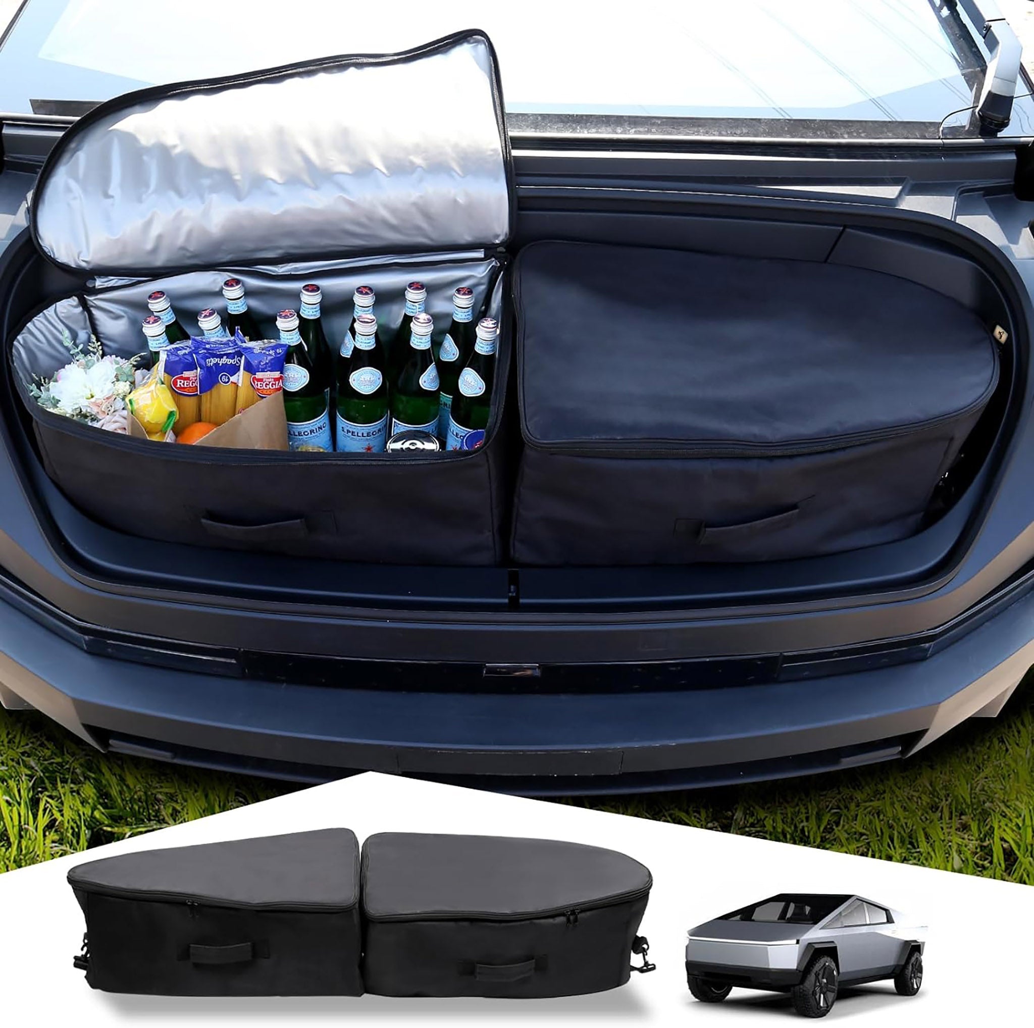 Premium Custom Fit Insulated Front Trunk Bag Set for Tesla Cybertruck - Waterproof Storage Organizer for Camping, Road Trips & Outdoor Adventures