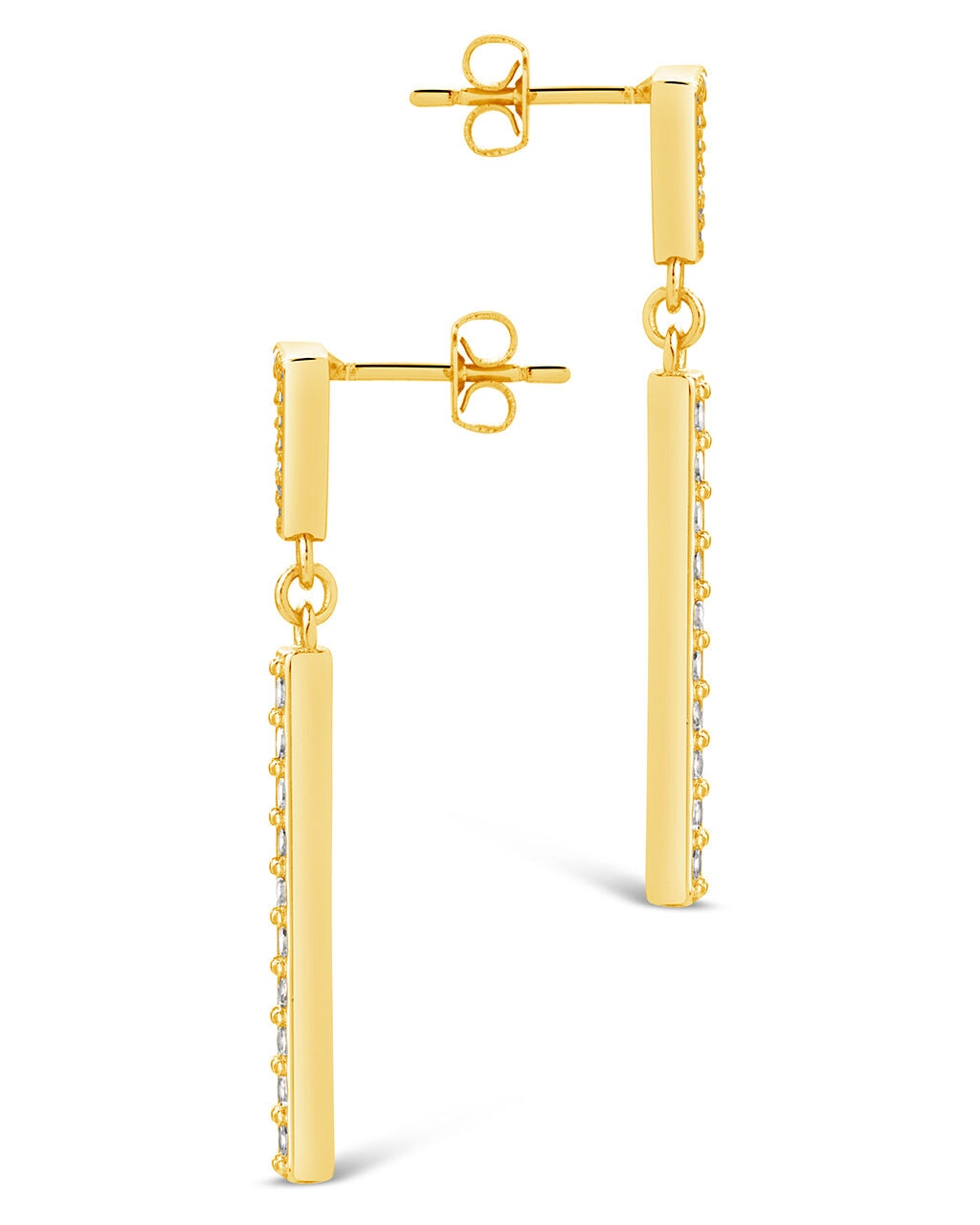 Kiki CZ Drop Stud Earrings for Women - Sparkling Cubic Zirconia Dangle Earrings for Party, Wedding & Everyday Wear