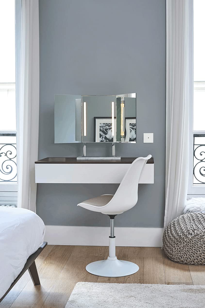 Brot Prestige Collection Star Vanity Lighted Mirror with Frosted Glass Base - Perfect for Makeup, Grooming & Home Decor