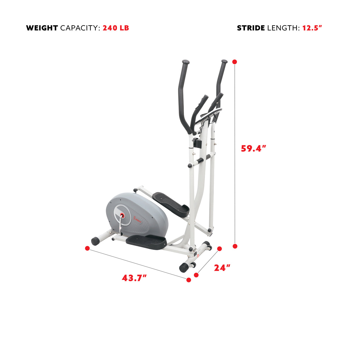 Magnetic Elliptical Cross Trainer - Low Impact Cardio Machine for Home Gym, Full Body Workout Equipment with LCD Display | Perfect for Weight Loss, Fitness Training & Small Spaces