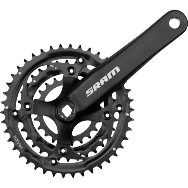 SRAM S 600 Crankset 175mm 8-Speed 42/32/22T 104/64 BCD Square Taper JIS Spindle - Black | Mountain Bike & Road Bike Crankset for Smooth Gear Shifting