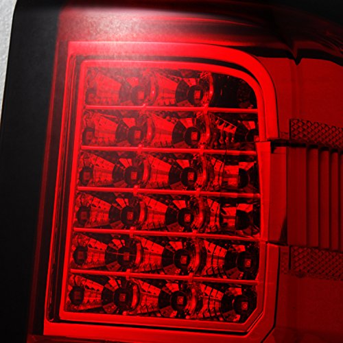 AKKON Red LED Tail Lights Replacement Pair for 2014-2018 Chevy Silverado & GMC Sierra - Left + Right Side Tail Lamps | Enhanced Visibility & Style for Night Driving & Off-Road Adventures