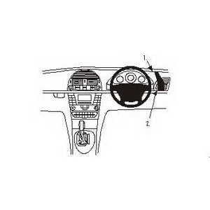 ClicOn No Holes Right Hand Dashboard Mount for Mercedes Benz E Class (2002-2008) - Perfect for GPS, Phone Holders & Car Accessories - Secure & Easy Installation
