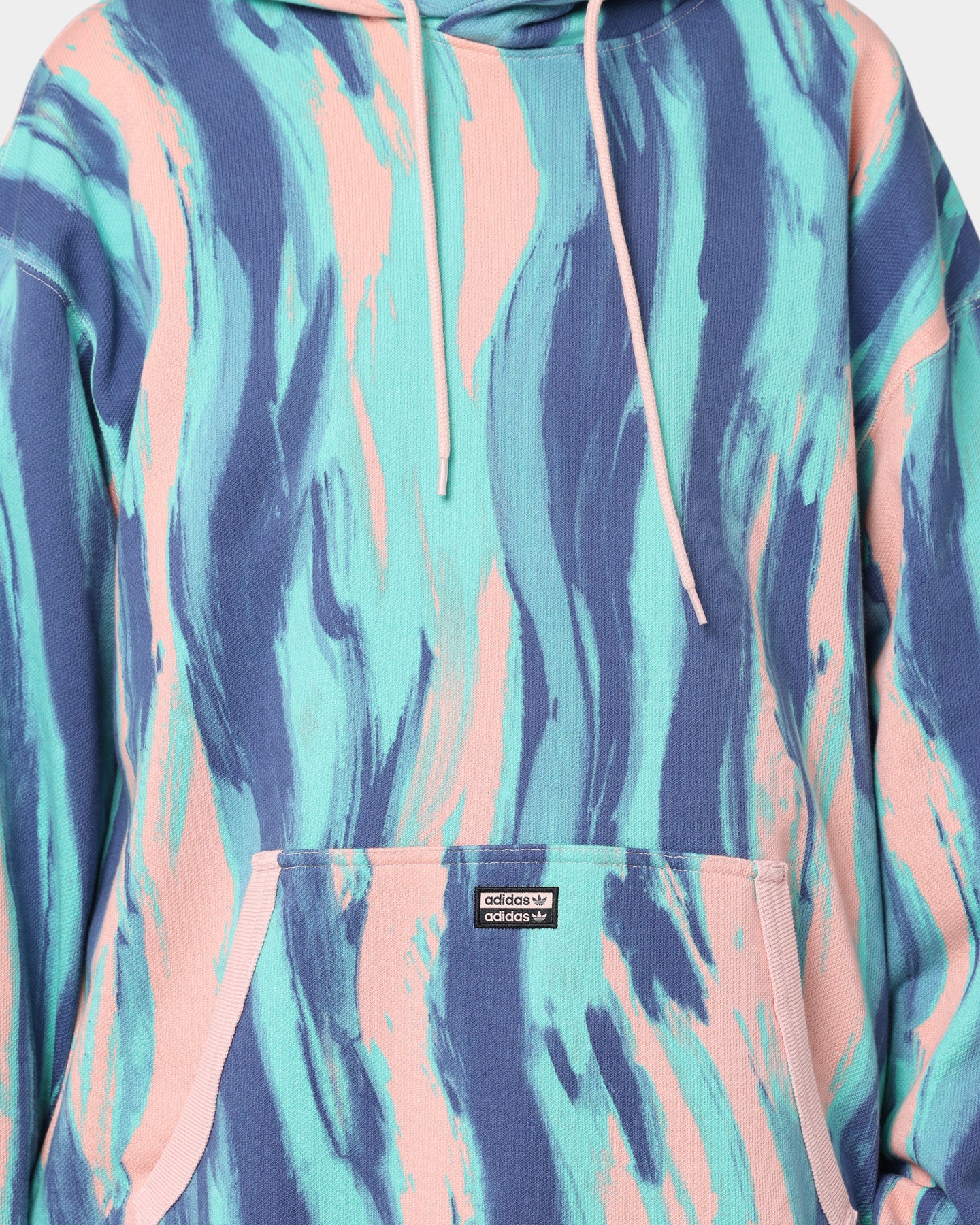 Adidas Marbled Paint Hoodie for Women - Vapour Pink/Mulberry - Stylish Pullover Sweatshirt for Casual Wear, Gym & Street Fashion