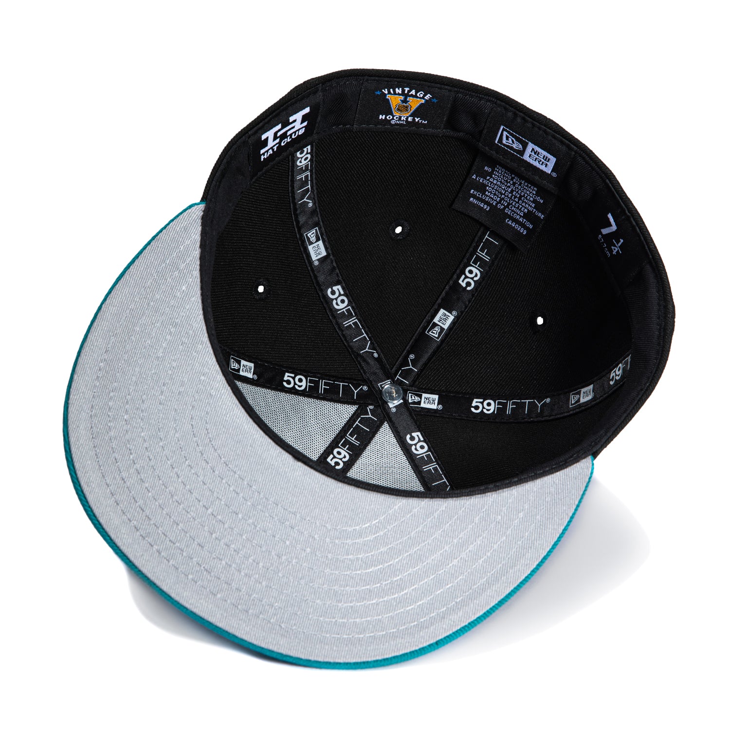 New Era 59Fifty San Jose Sharks Logo Patch Snapback Hat - Black & Teal Adjustable Baseball Cap for Men & Women | Perfect for Sports Games, Streetwear Fashion & Fan Collections