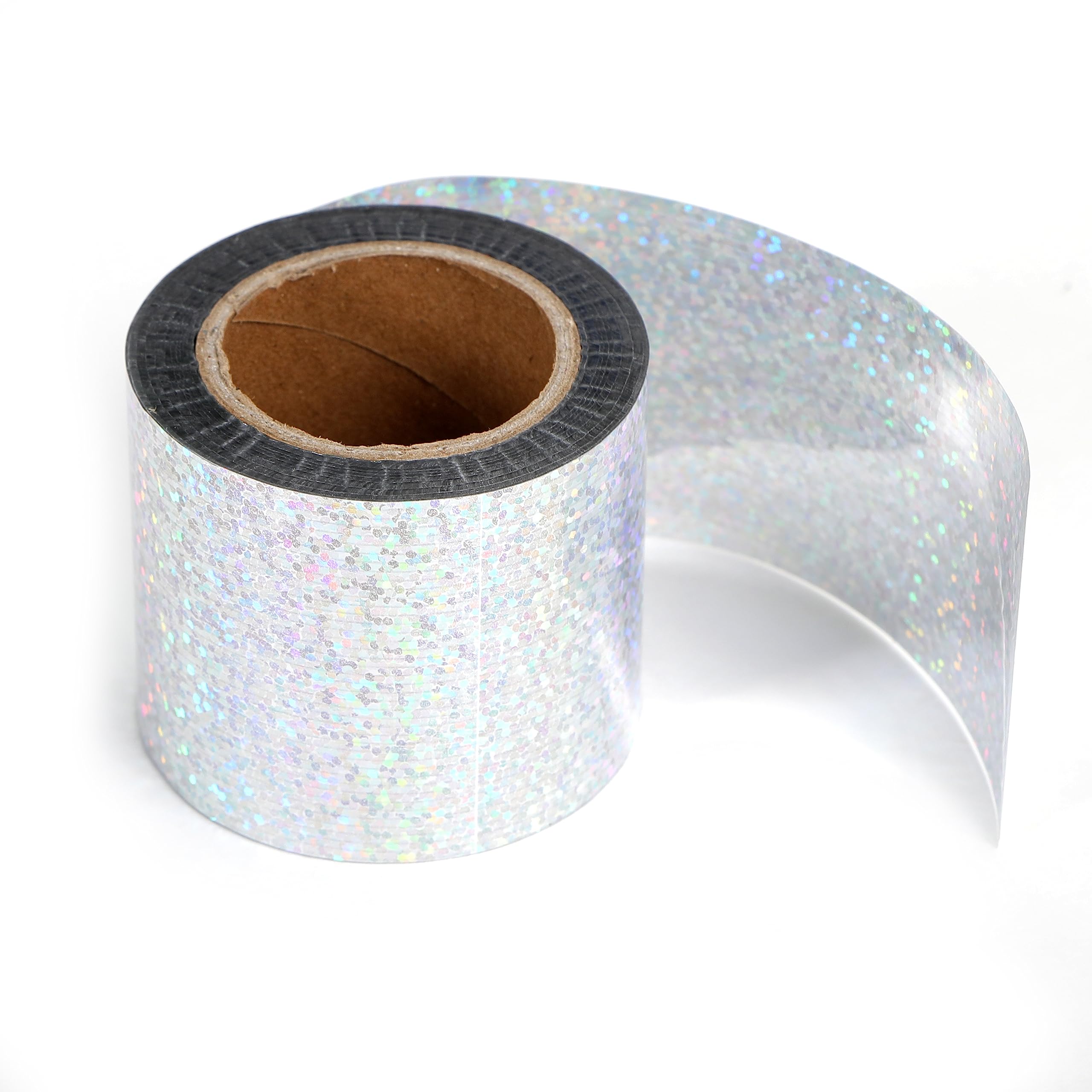 Bird B Gone MMAFT-SIL Holographic Flash Tape - 150 ft x 2 Inch Reflective Scare Tape for Birds - Effective Bird Deterrent for Gardens, Farms, and Outdoor Areas