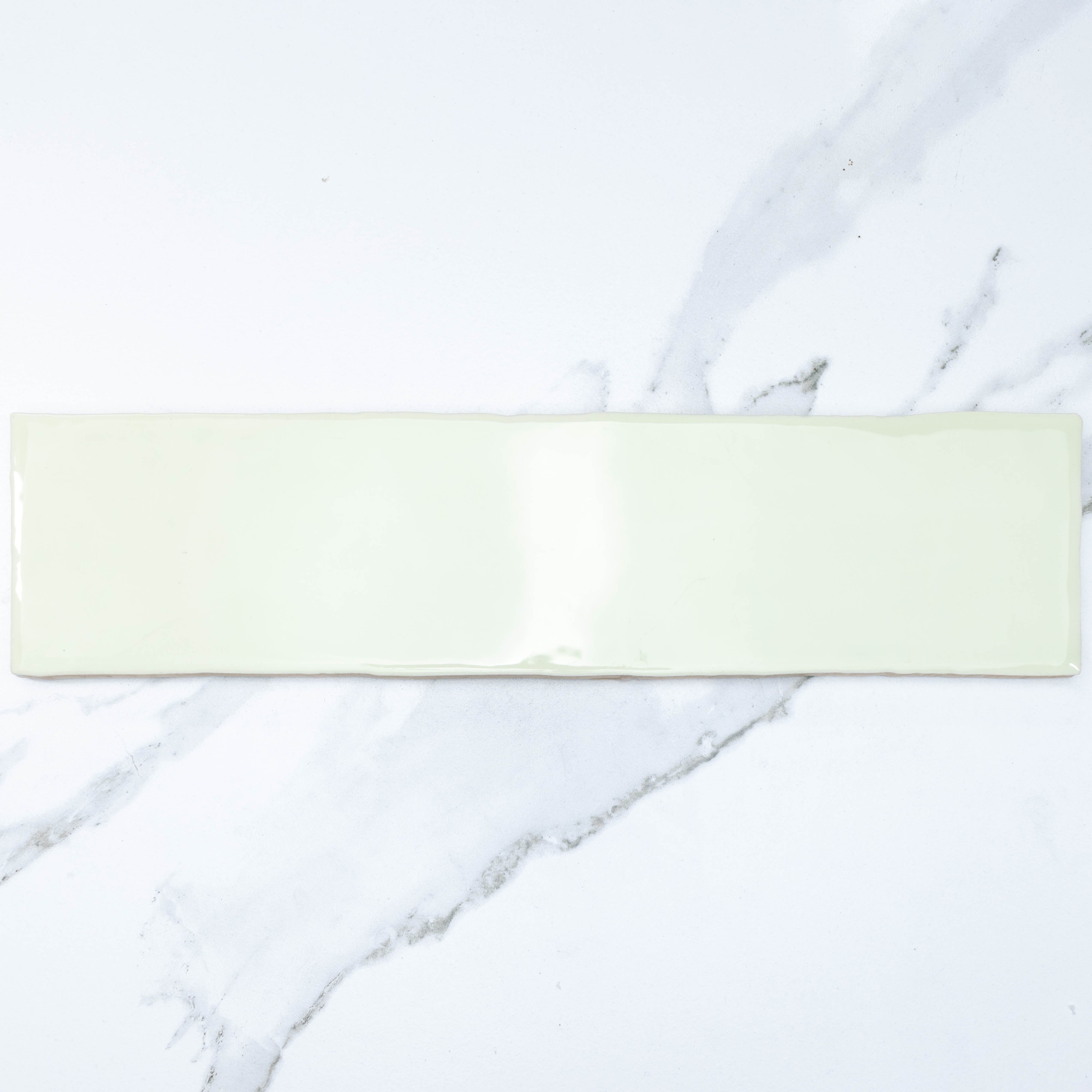 Manhattan Celery 75x300 Glossy Ceramic Subway Tile - Perfect for Kitchen Backsplash, Bathroom Walls & Modern Interior Design