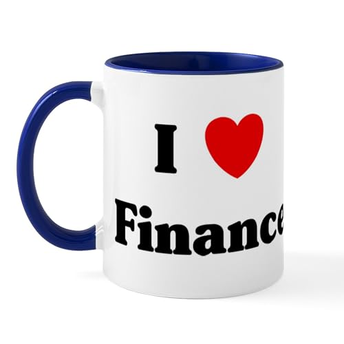 White/Navy Inside - I Love Finance Mug