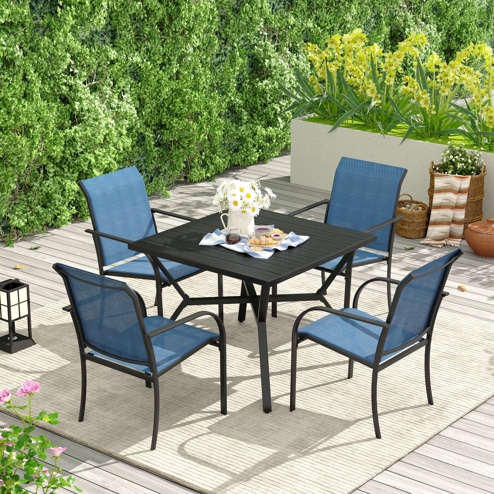 VICLLAX 5-Piece Outdoor Dining Set for 4 - 37