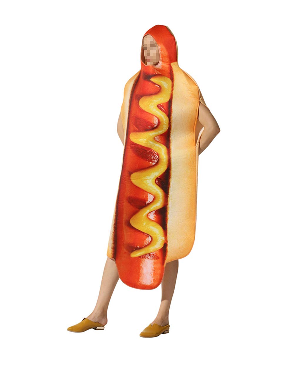 Hot Dog Halloween Costume - Fun Cartoon Food Carnival Cosplay Outfit for Adults & Kids | Perfect for Halloween Parties, Cosplay Events & Themed Dress-Up