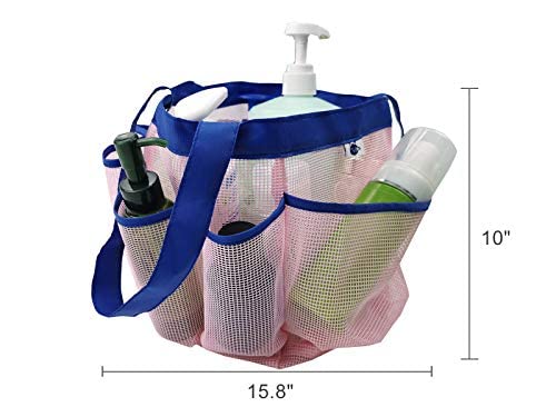 SPINFOX 2 Pack Quick Dry Mesh Shower Caddy - Hanging Toiletry Bag for Bathroom Essentials
