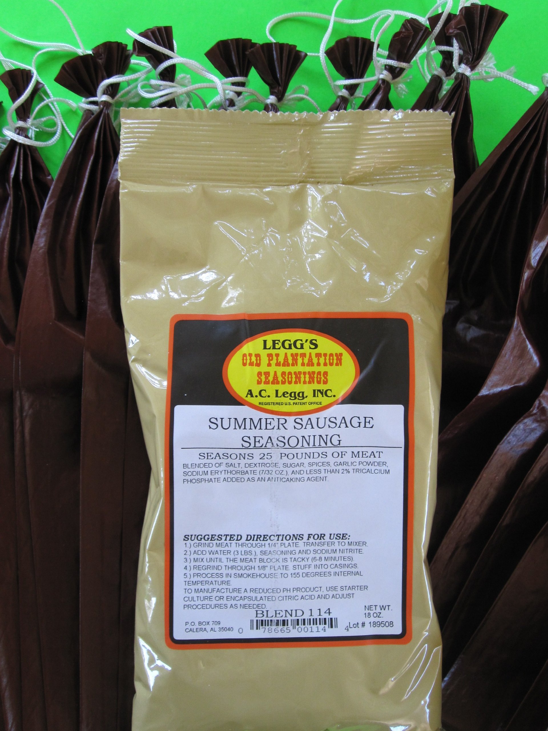 Summer Sausage Seasoning & Casing Sleeves Kit for 25 lbs of Meat - Perfect for Venison, Beef, Pork, Elk & Moose - Ideal for Homemade Sausage Making, BBQ Parties & Camping Food Prep