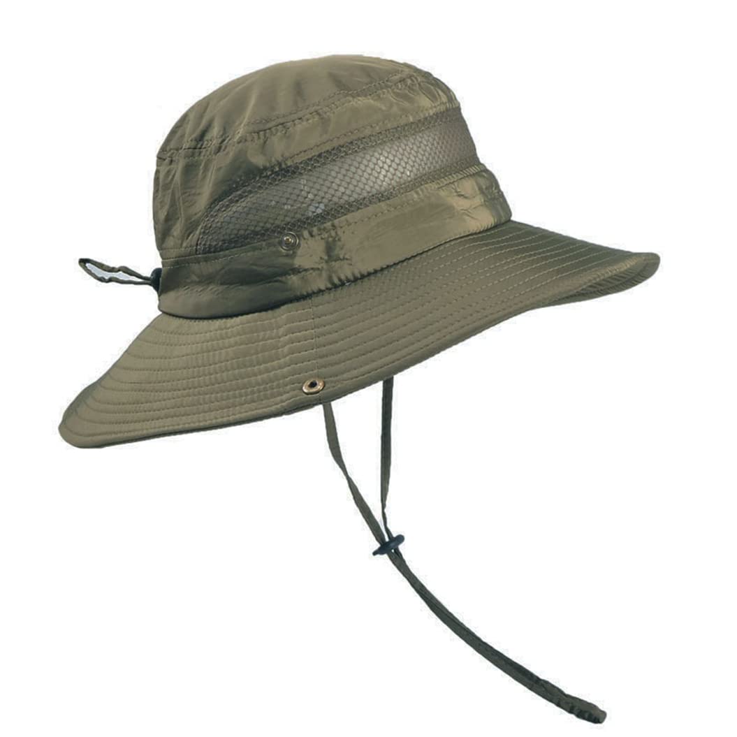 Quick Dry Sun Protection Boonie Hat - Breathable Adjustable Bucket Cap for Men, Fishing & Outdoor Activities - UPF 50+ UV Protection - Dark Grey - Ideal for Hiking, Camping, Beach and Summer Adventures
