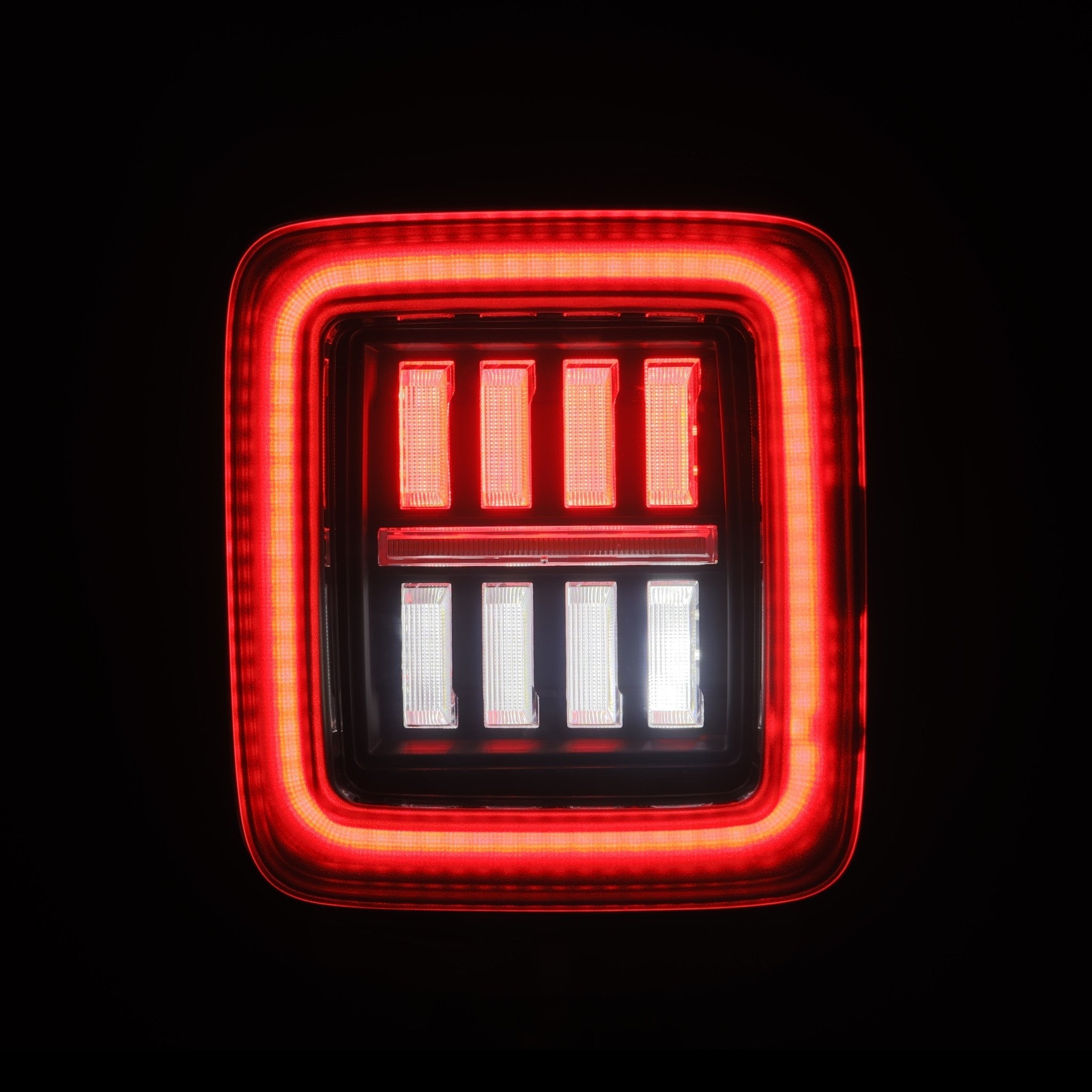 AlphaRex NOVA Prismatic LED Tail Lights (Alpha Black) for Jeep Wrangler 2018-2025 - High-Performance Lighting Upgrade for Off-Road & Night Driving