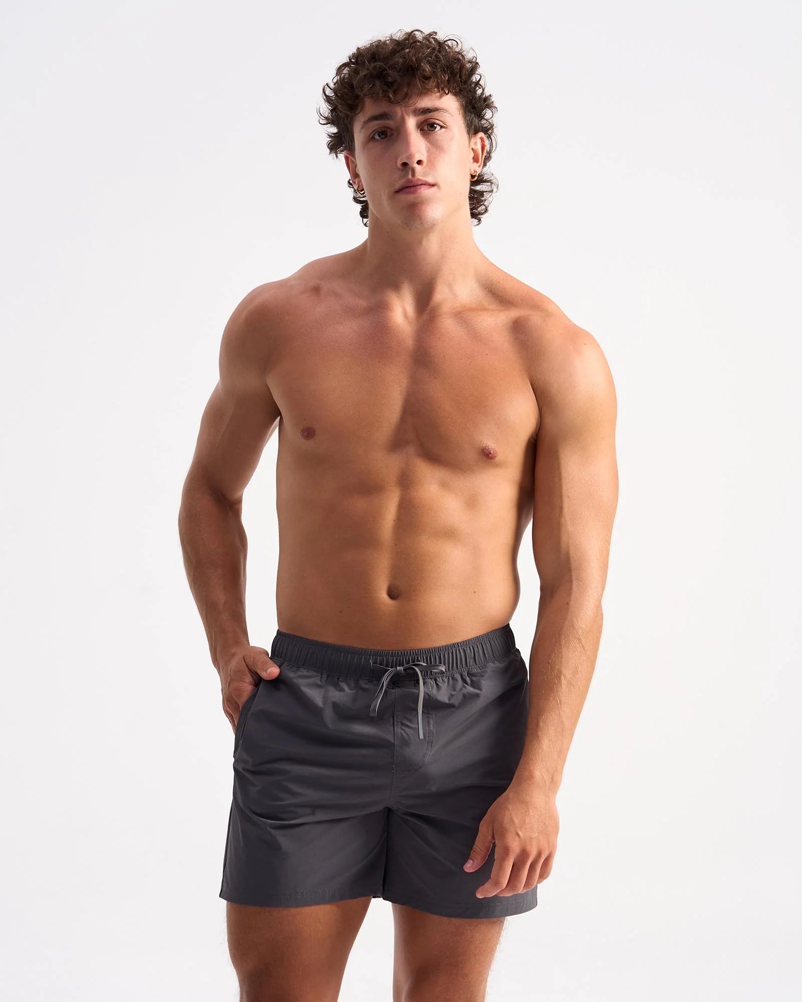 Teamm8 Bolt 5 Shorts - Men's Athletic Running Shorts Grey - Lightweight Quick-Dry Workout Shorts for Gym, Jogging & Outdoor Sports