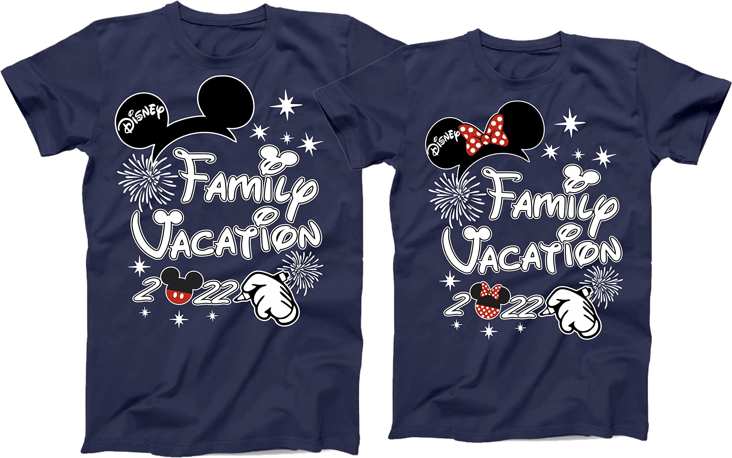 Mickey Minnie Family Matching T-Shirts 2022 - Vacation Outfits for All Ages