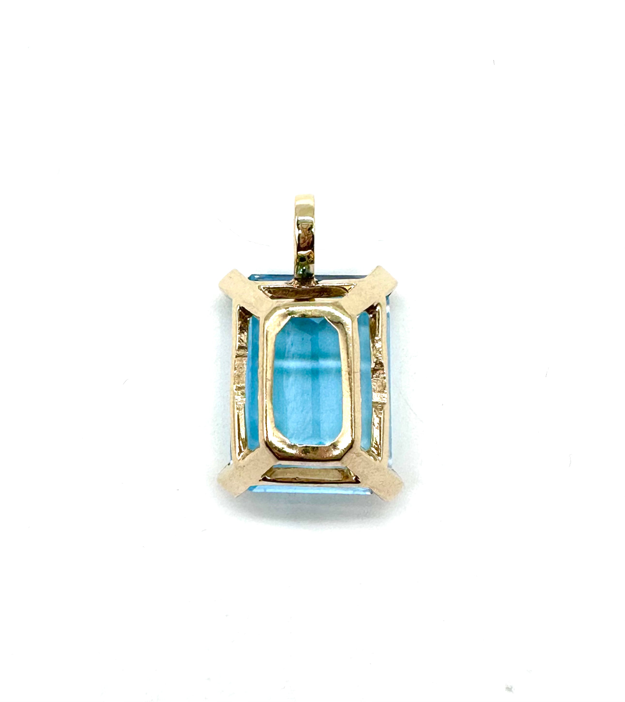 Stunning Emerald Cut Blue Topaz Pendant Necklace - 925 Sterling Silver Jewelry for Women - Perfect Gift for Birthday, Anniversary & Valentine's Day - Elegant Statement Piece for Parties & Special Occasions