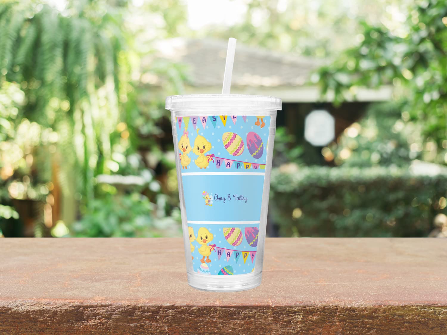 Personalized Easter Tumbler with Lid and Straw - 20oz Insulated Stainless Steel Cup for Hot & Cold Drinks - Perfect for Easter Gifts, Spring Picnics, and Office Use
