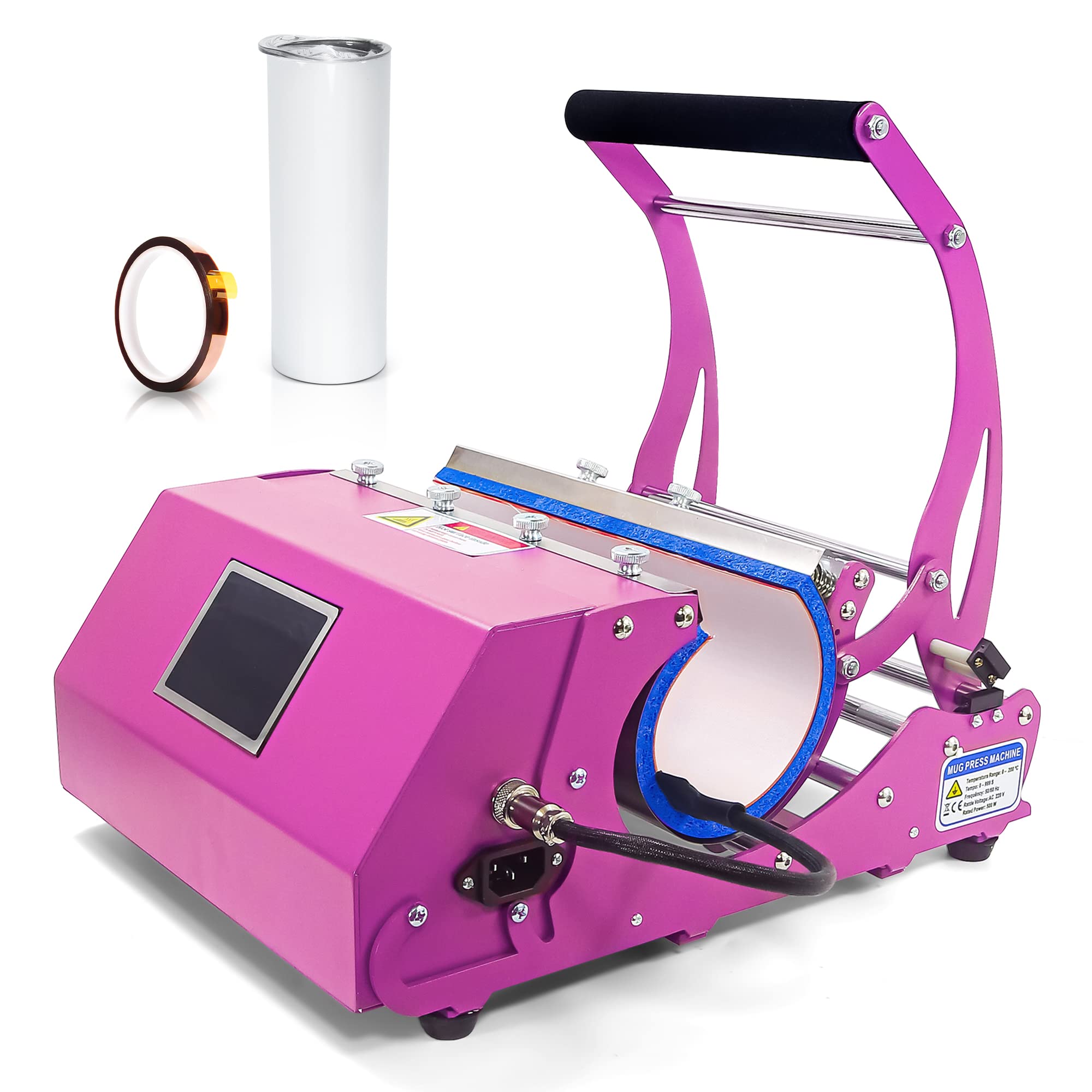 20/30 OZ Sublimation Tumbler Press Heat Machine - Pink 110V Heat Transfer Printer for Skinny Tumblers | Perfect for DIY Custom Tumblers, Personalized Gifts & Small Business Printing (Ships from USA)
