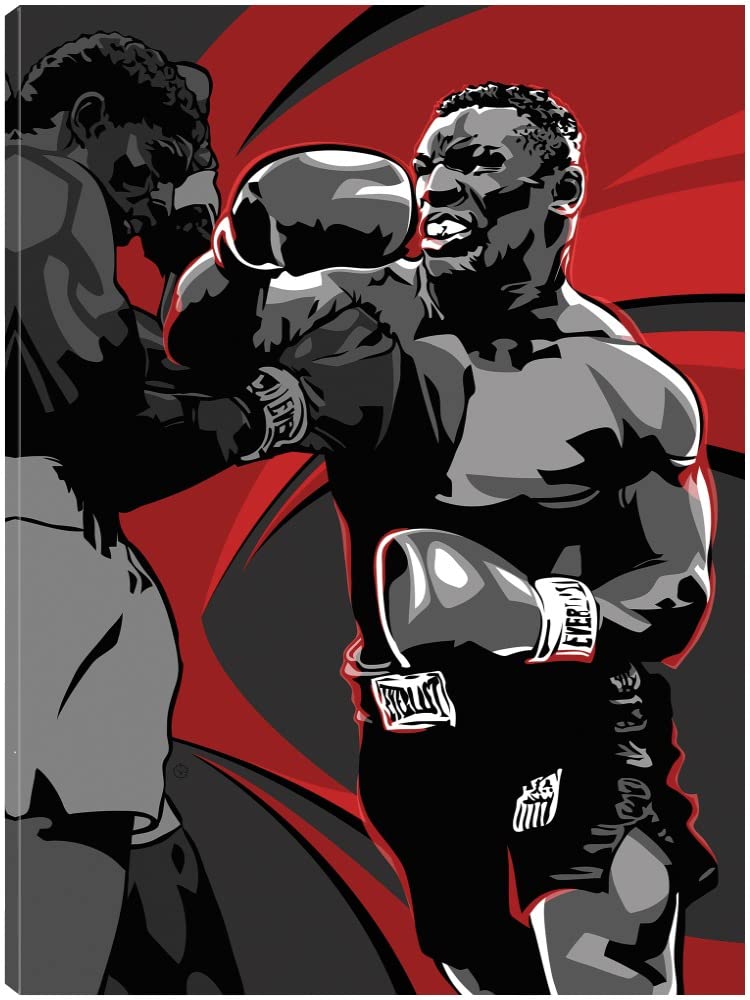 Tyson Punch Fine Art Canvas Wall Decor by Artist Nikita Abkumov - 12x16 Inch Modern Abstract Painting for Living Room, Bedroom, Office - Ready to Hang Home & Office Wall Art - Perfect for Contemporary Spaces and Art Lovers