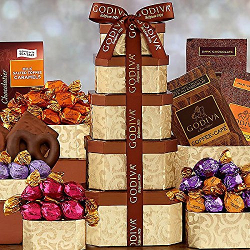 Premium Godiva Chocolate Gift Tower for Father's Day - Luxury Chocolate Assortment for Dad, Birthday, Anniversary & Special Occasions