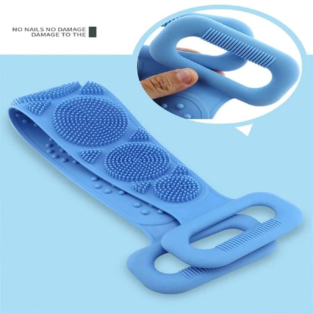 Premium Exfoliating Back Scrubber Belt for Shower & Bath - Long Handle Body Brush with Soft Bristles - Ideal for Exfoliation, Dead Skin Removal & Back Cleaning - Perfect for Men & Women with Hard-to-Reach Areas