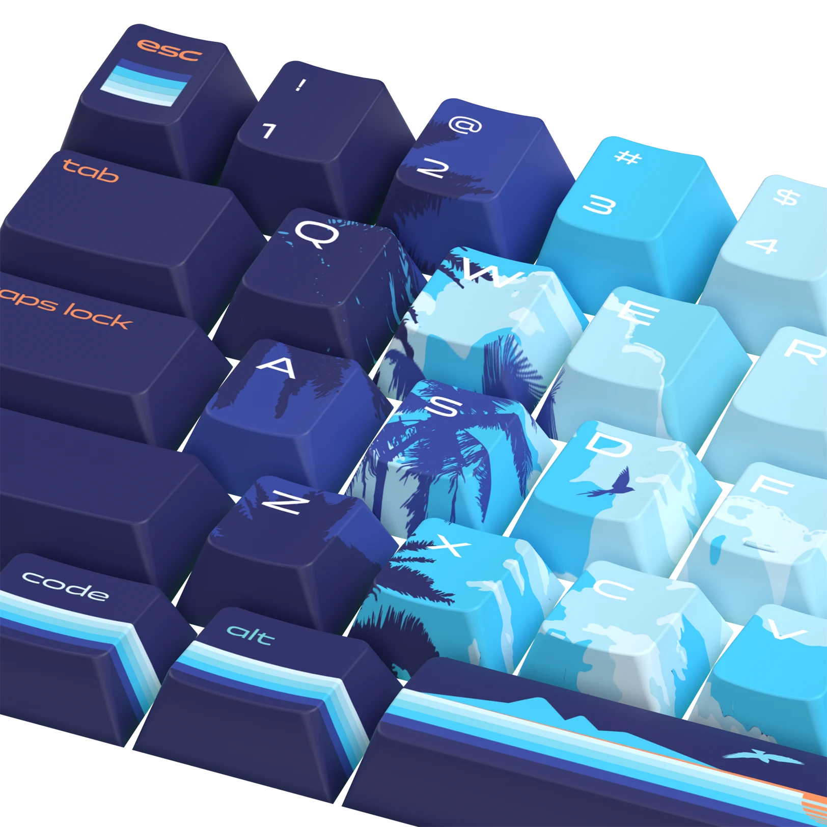 Synth Sunrise Limited Edition Keycaps - Custom Mechanical Keyboard Keycaps for Gaming & Typing - Perfect for PC, Mac, and Laptop Enthusiasts