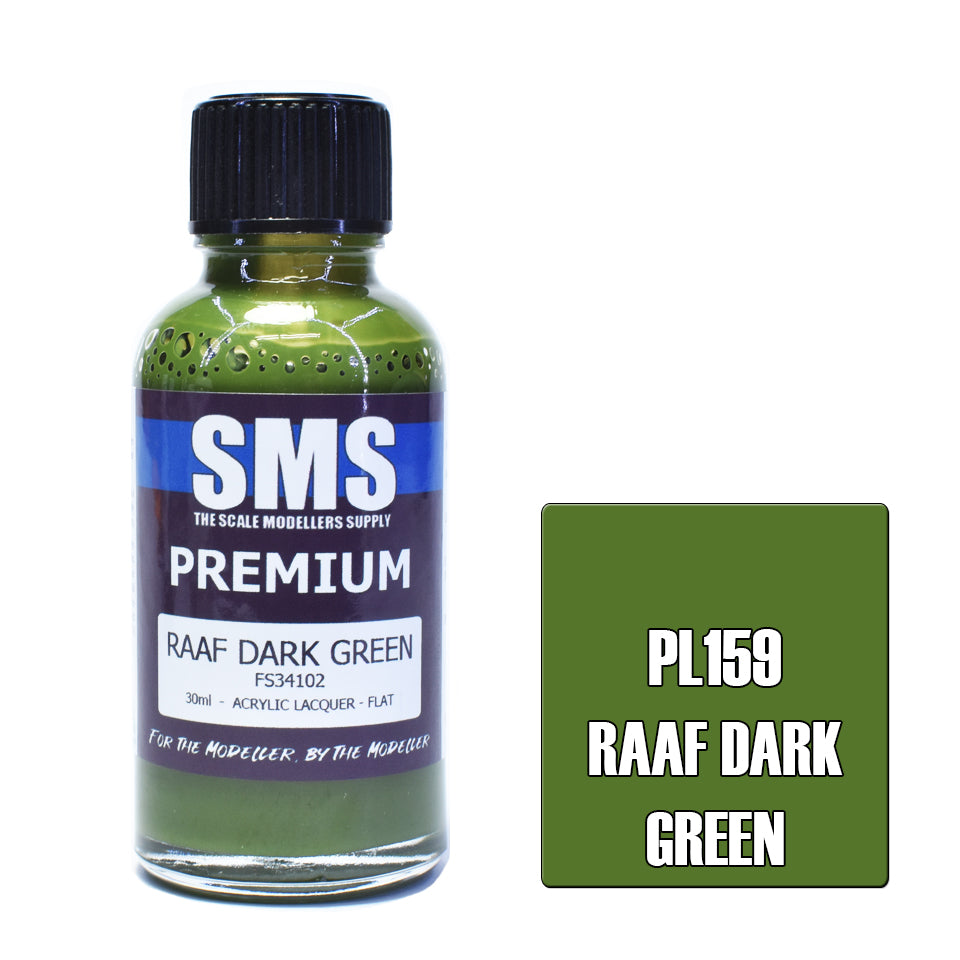 Premium 30ML Airbrush Paint - RAAF Dark Green Acrylic Lacquer for Model Kits, Miniatures & DIY Crafts - Fast Drying & High Coverage