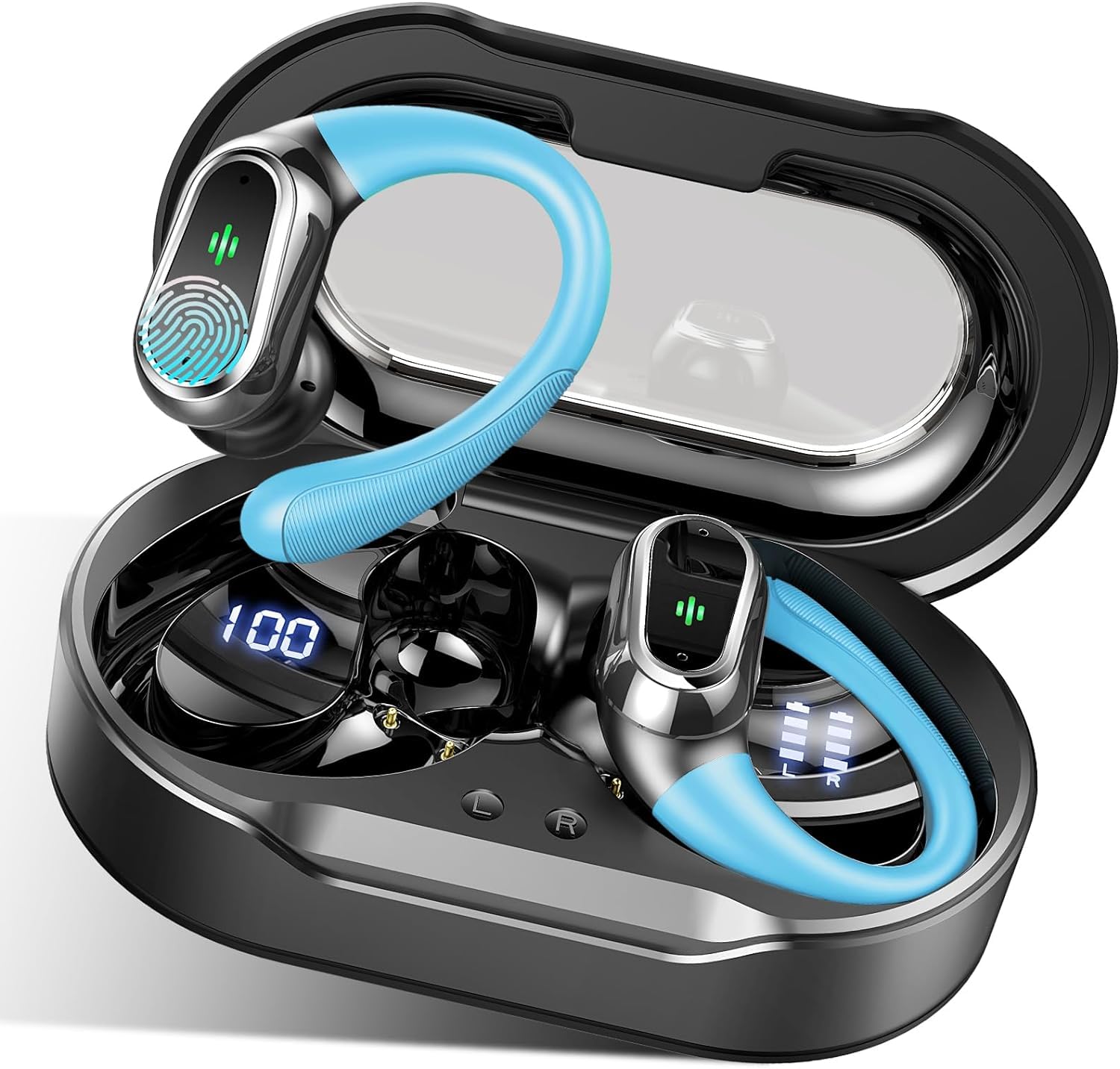Bluetooth 5.3 Wireless Earbuds with ENC Mic, 50H Playtime & IP7 Waterproof - for Running & Sports