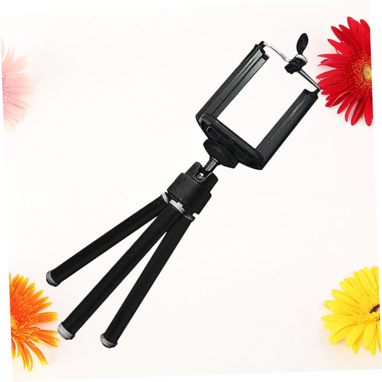 DOITOOL 2-Section Lightweight Compact Phone Tripod Stand - Adjustable Desktop Tripod for iPhone, Android, Samsung Smartphones - Perfect for Vlogging, Live Streaming, Photography & Video Recording