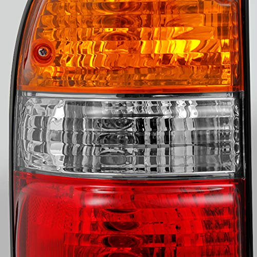 AKKON Red Amber LED Tail Lights Brake Lamps Pair for Toyota Tacoma 2016-2023 - Left & Right Side Replacement - Durable Off-Road Truck Accessories for Night Driving, Custom Upgrades & Enhanced Safety