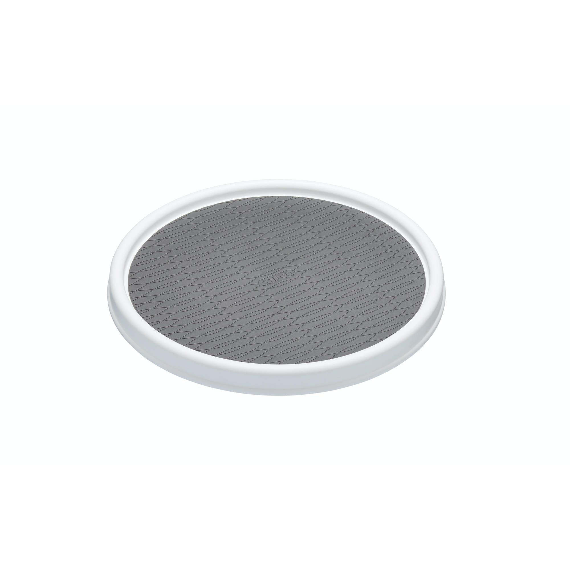 Copco White Lazy Susan Turntable - 11.5 Inch Rotating Organizer for Kitchen, Pantry, Spice Rack & Dining Table - Durable Plastic Storage Solution for Condiments, Spices & Snacks