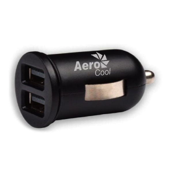 AeroCool Premium Smart 5V 4.8A Dual USB Car Charger - Fast Charging for iPhone, Android & More - Perfect for Road Trips & Daily Commutes
