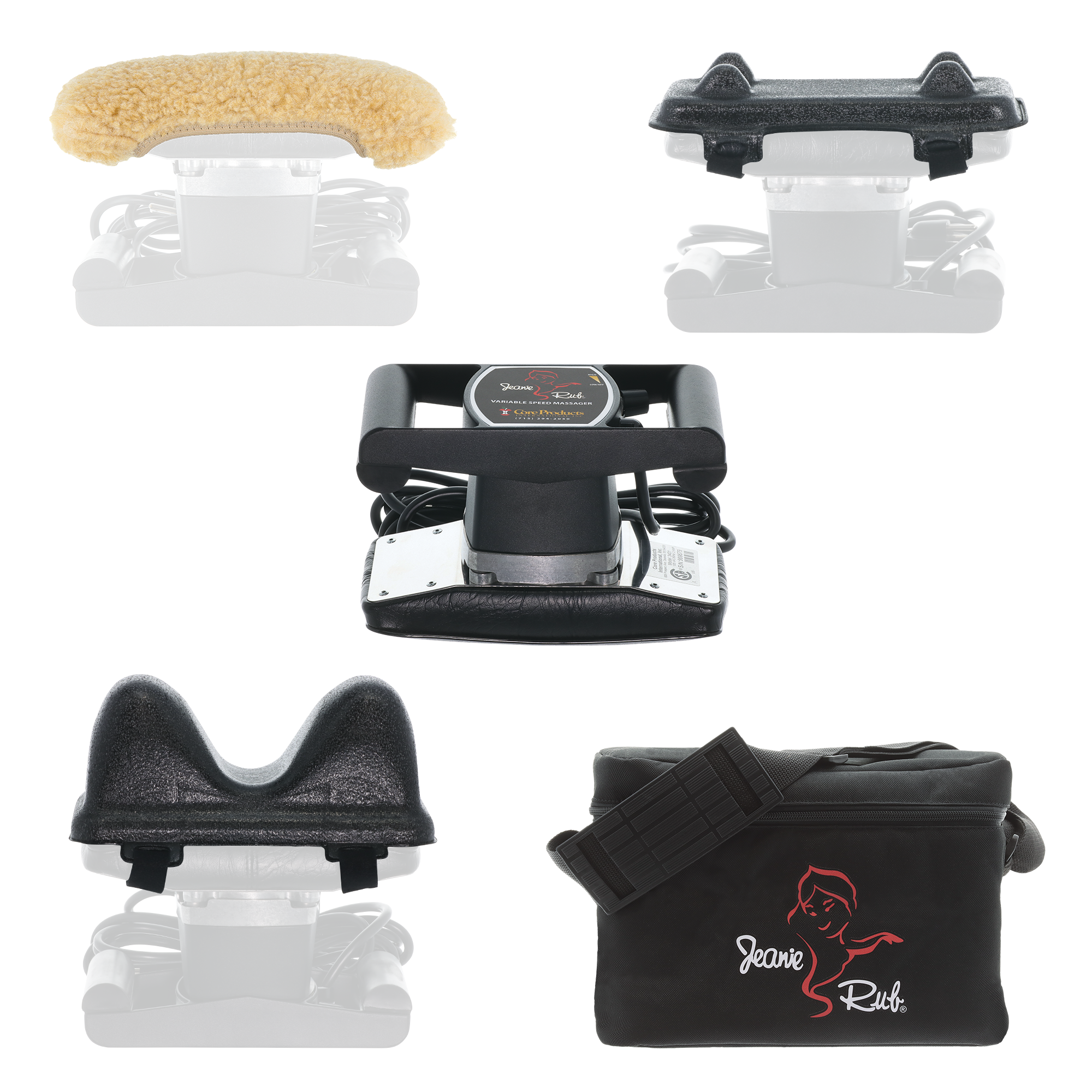 Jeanie Rub Massager - Professional Deep Tissue Massage Tool for Pain Relief & Muscle Relaxation - Perfect for Home, Office & Travel Use