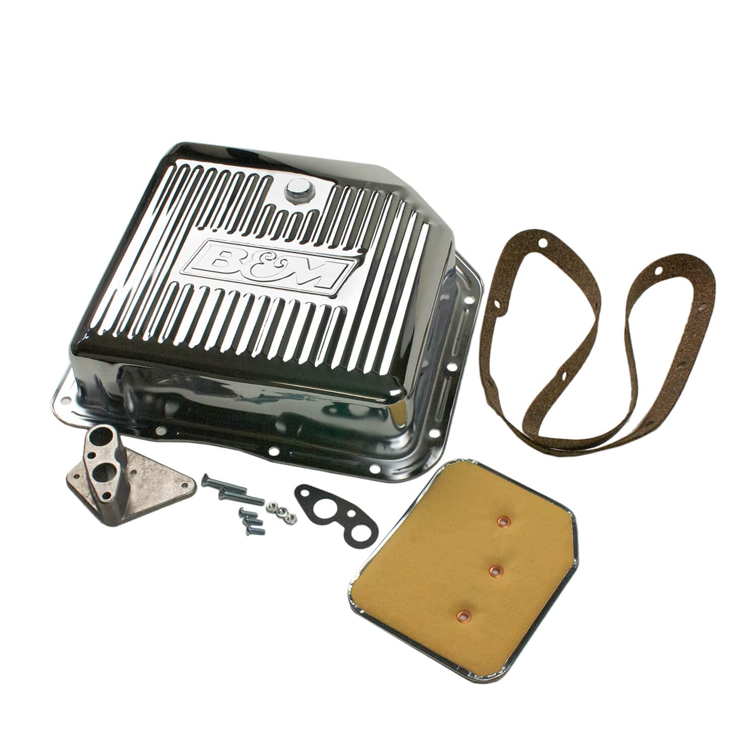 B&M 30289 Deep Transmission Pan - Chrome Steel Replacement Oil Pan for GM/Chevy Trucks & SUVs - Heavy Duty Performance Upgrade for Off-Road & Towing