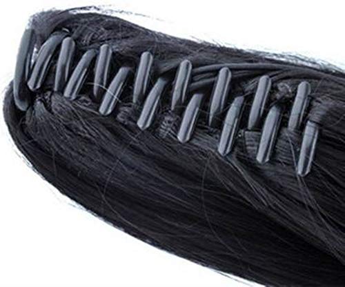 VIEWS Clutcher Based Synthetic Hair Extension | Black Ponytail Hairpiece for Women | Perfect for Parties, Weddings & Everyday Styling